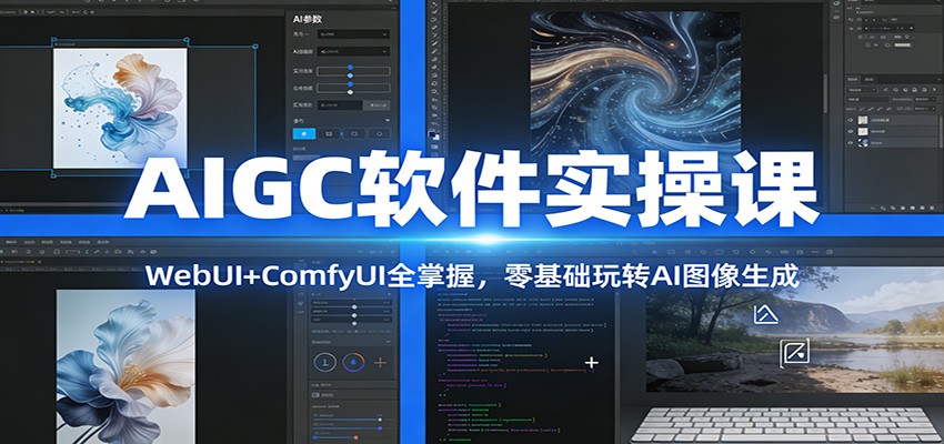 图片[1]-AIGC软件实操课：WebUI+ComfyUI全掌握，零基础玩转AI图像生成-智云网