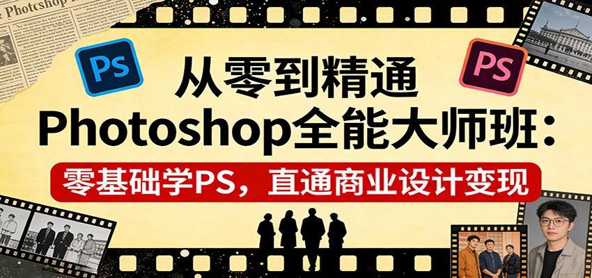 图片[1]-从零到精通Photoshop全能大师班：零基础学PS，直通商业设计变现-智云网
