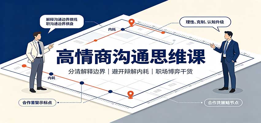 高情商沟通思维课:分清解释边界,避开辩解内耗,职场博弈干货-智云网