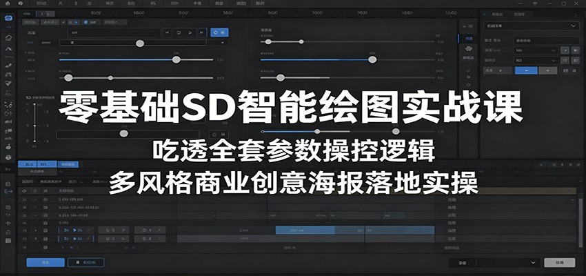 零基础SD智能绘图实战课：吃透全套参数操控逻辑，多风格商业创意海报落地实操-智云网