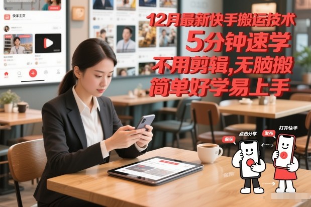 12月最新快手搬运技术,5分钟速学,不用剪辑无脑搬,简单好学易上手-智云网