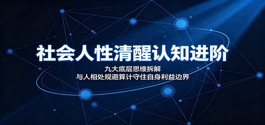 社会人性清醒认知进阶：九大底层思维拆解，与人相处规避算计守住自身利益边界-智云网