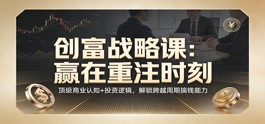 图片[1]-《创富战略课：赢在重注时刻》顶级商业认知+投资逻辑，解锁跨越周期搞钱能力-智云网
