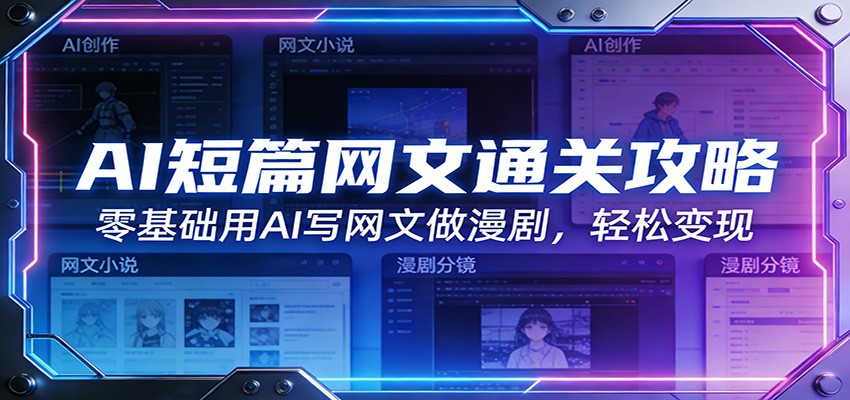 图片[1]-AI短篇网文通关攻略：零基础用AI写网文做漫剧，轻松变现-智云网