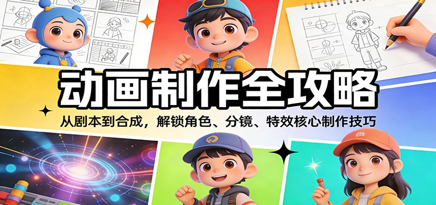 图片[1]-动画制作全攻略：从剧本到合成，解锁角色、分镜、特效核心制作技巧-智云网