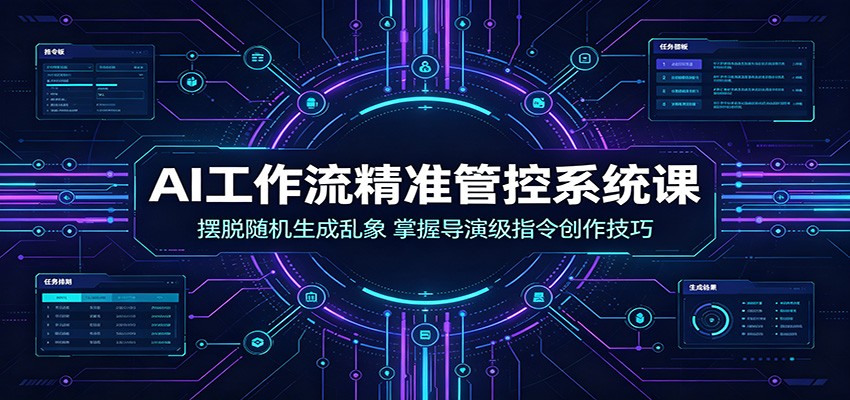 AI工作流精准管控系统课：摆脱随机生成乱象，掌握导演级指令创作技巧-智云网