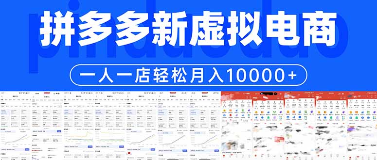 拼多多虚拟电商一人一店轻松月入10000+-智云网