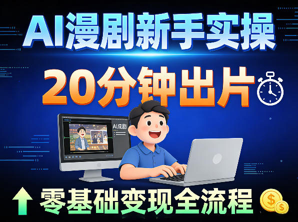 AI漫剧新手实操:20分钟出片不崩人设,零基础涨粉变现全流程-智云网