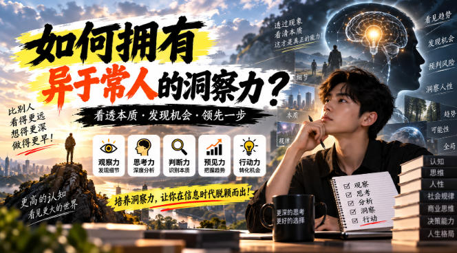 某公众号付费文章：如何拥有异于常人的洞察力？-智云网