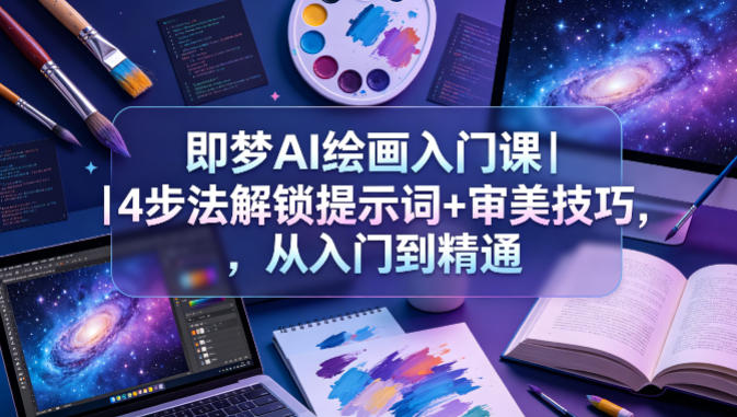 即梦AI绘画入门课｜4步法解锁提示词+审美技巧，从入门到精通-智云网
