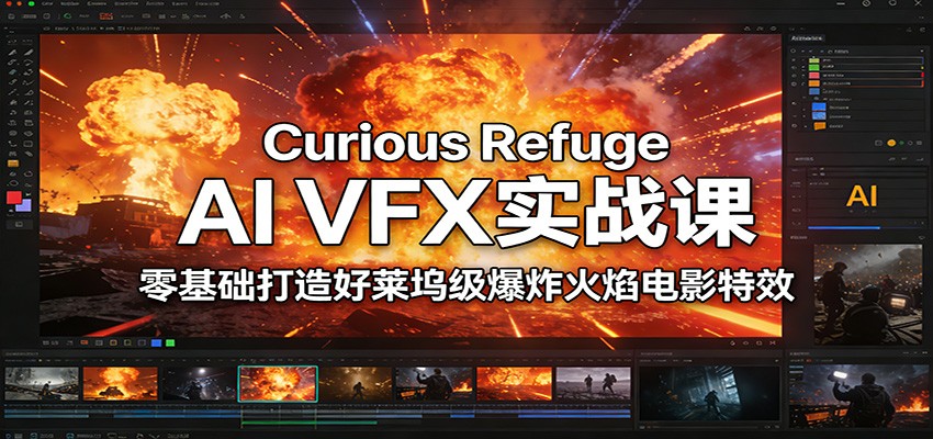 Curious Refuge AI VFX实战课,零基础打造好莱坞级爆炸火焰电影特效-智云网