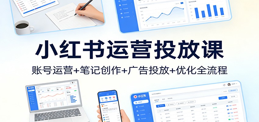 图片[1]-小红书运营投放课：账号运营+笔记创作+广告投放+优化全流程-智云网