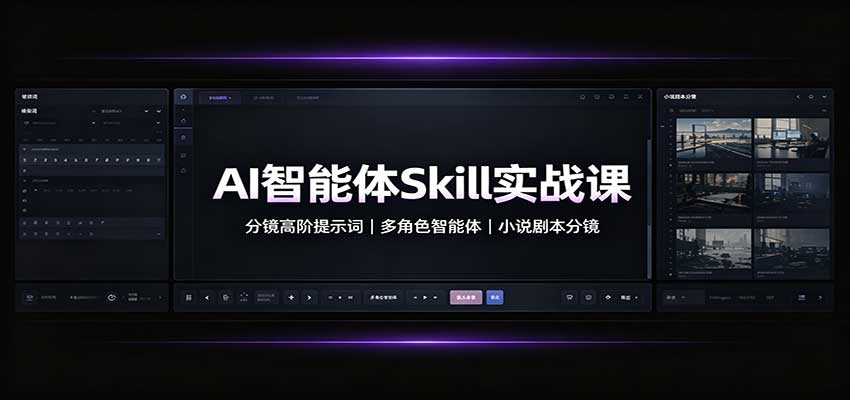 AI智能体Skill实战课:分镜高阶提示词,多角色智能体,小说剧本分镜-智云网