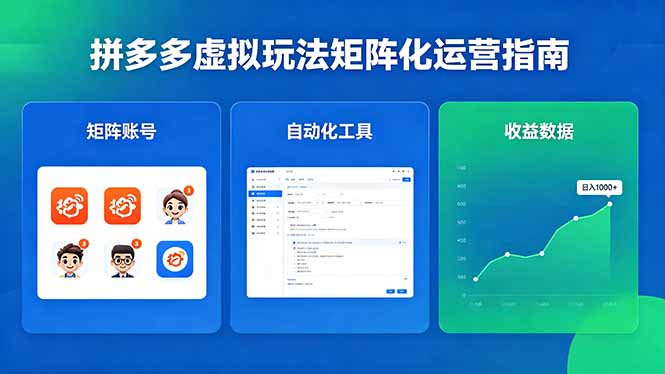 闭眼可复制的拼多多虚拟玩法，矩阵化运营，长期稳定日入 1000+-智云网