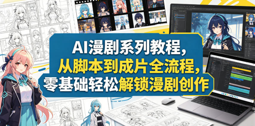 AI漫剧系列教程，从脚本到成片全流程，零基础轻松解锁漫剧创作-智云网