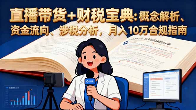 直播带货+财税宝典:概念解析、资金流向、涉税分析,月入10万合规指南-智云网