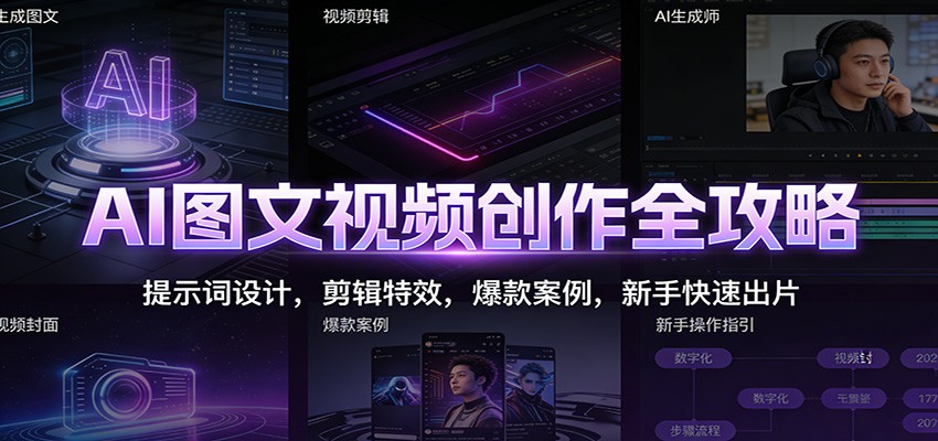 图片[1]-AI图文视频创作全攻略：提示词设计，剪辑特效，爆款案例，新手快速出片-智云网