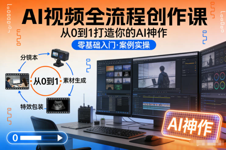AI视频全流程创作课,从0到1打造你的AI神作-智云网