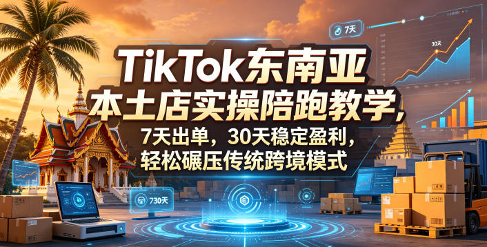 TikTok东南亚本土店实操陪跑教学，7天出单，30天稳定盈利，轻松碾压传统跨境模式（更新0516）-智云网