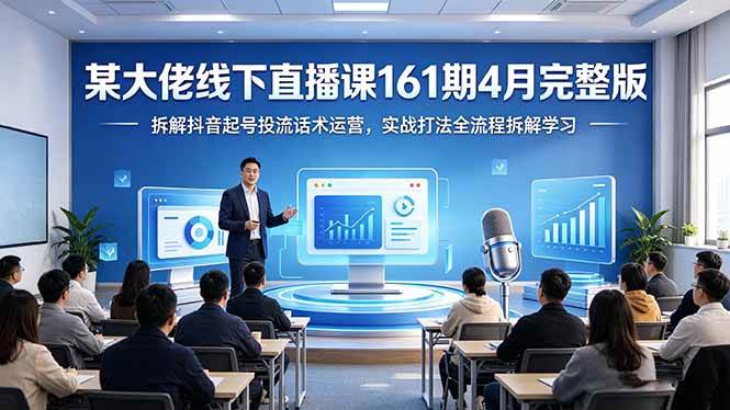 （18209期）某大佬线下直播课161期4月完整版，拆解抖音起号投流话术运营，实战打法全流程拆解学习-智云网