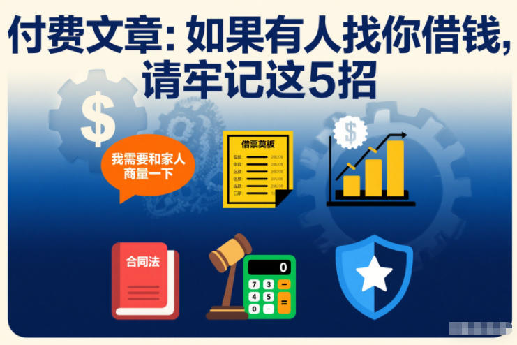 付费文章:如果有人找你借钱,请牢记这5招-智云网