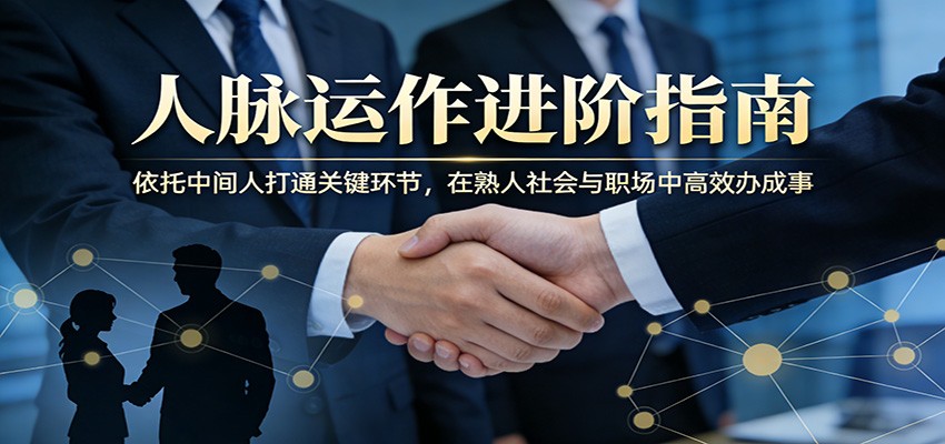 图片[1]-付费文章：人脉运作进阶指南，依托中间人打通关键环节，在熟人社会与职场中高效办成事-智云网