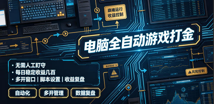 电脑全自动游戏打金，无需人工盯守，每日稳定收益几百！【揭秘】-智云网