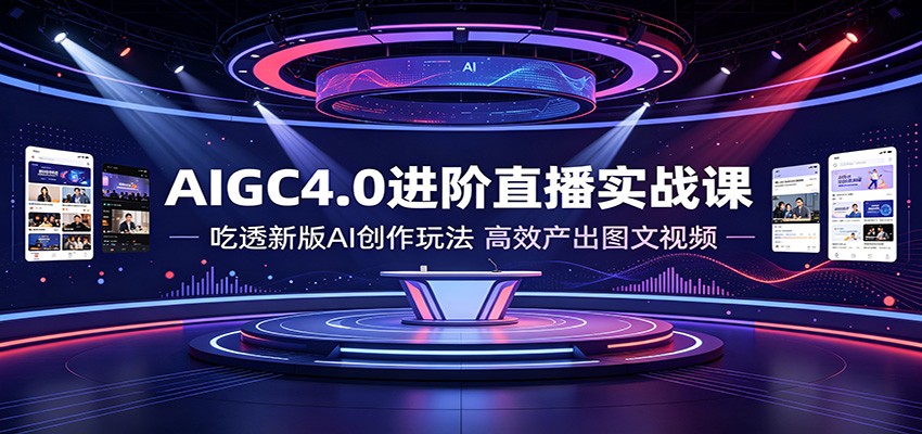 AIGC4.0进阶直播实战课:吃透新版AI创作玩法,高效产出图文视频-智云网
